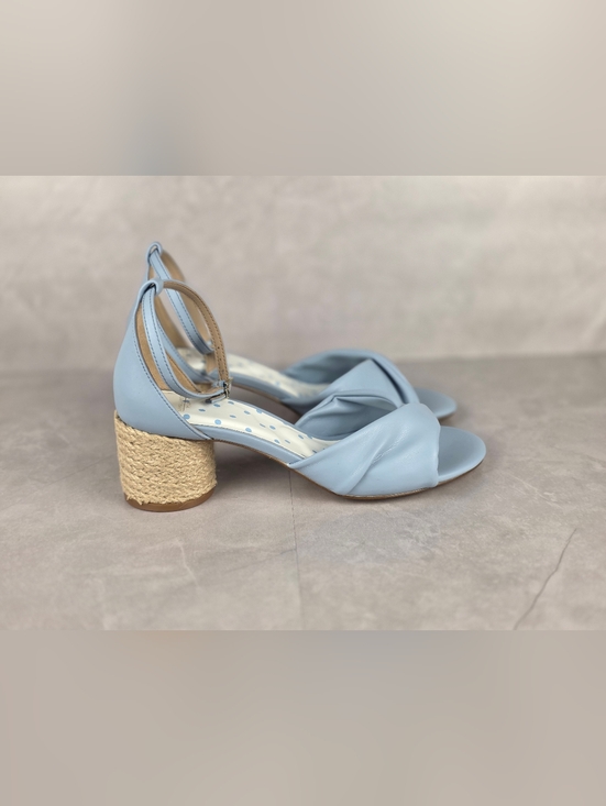 Draper James Shoes - Light Blue Twisted Strap Womens Sandals with Espadrille Heel "Draper James RSVP
